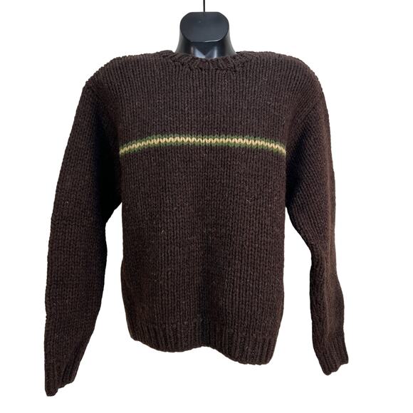 Vintage J. Crew Brown Wool Crewneck Pullover Sweater - Picture 1 of 7